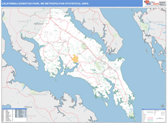 California-Lexington Park Metro Area Digital Map Basic Style